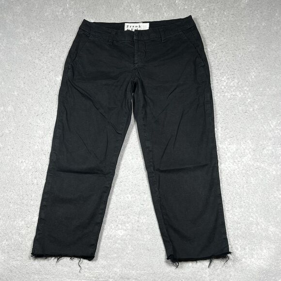 Frank & Eileen Pants Size 00 Wicklow Italian Performance Chino Stretch Raw Hem - Picture 1 of 12